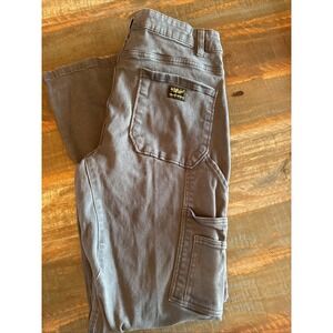 CATERPILLAR Double Knee Carpenter Size 34x 32 Gray 7-Pocket Work Men Pants.